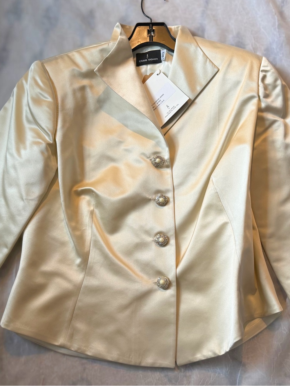 Craig Signer Silk Jacket from Saks Fifth Avenue, Brand New